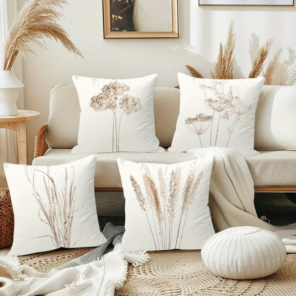 Minimalist Boho Botanical Pillow Covers Set