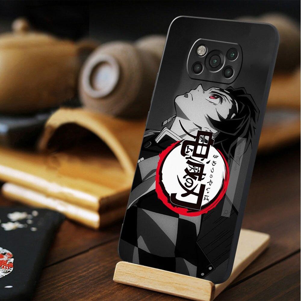 Für Xiaomi POCO MI 11 lite F3 10T M4 Pro 5G X3 NFC 11T F4 GT X4 M3 9T Handyhülle Mode Demon Slayer Kimetsu No Yaiba