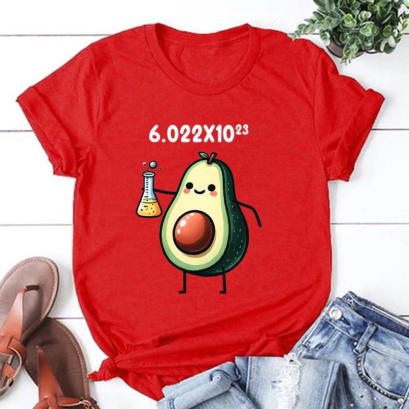 

Moda Química Aguacate Estampado Хип-хоп Манга Corta Hombres Mujeres Verano Fresco Повседневные топы Al Aire Libre Ropa De Mujer 3XL