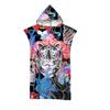 Hooded Bath Towel Robe Poncho Swimming Beach Towel Surf Man Lady Fast Quick Dry Bathrobe Beachwear-Floral Elephant Owl Pattern