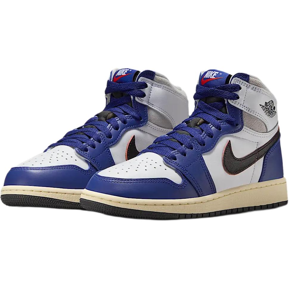 Air Jordan 1 Retro High OG GS Rare Air - Deep Royal Blue Kids Sneakers White Black Neutral-Grey FD1437-100