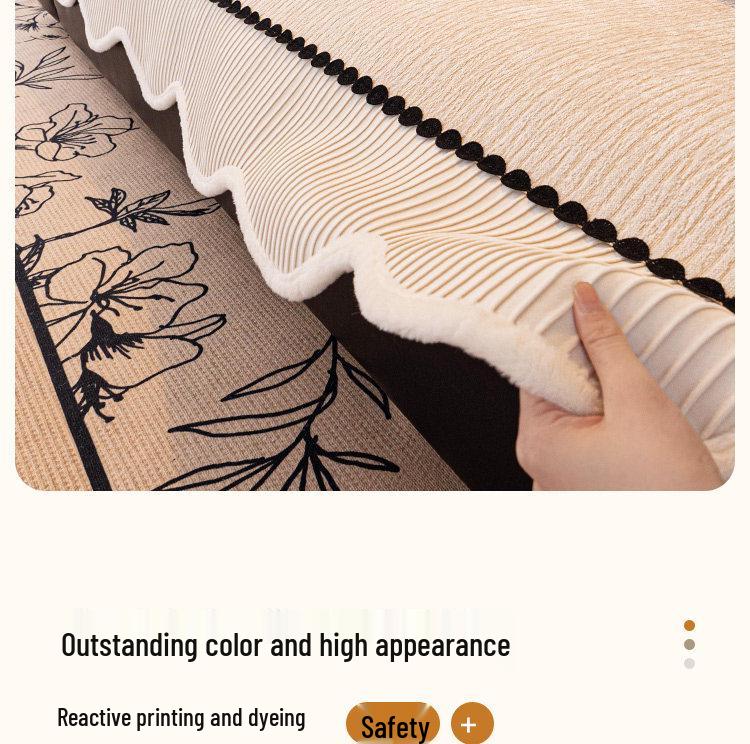 Luxurious Irregular Chenille Sofa Cushion - Non-Slip, All-Season, Universal 2026 Design