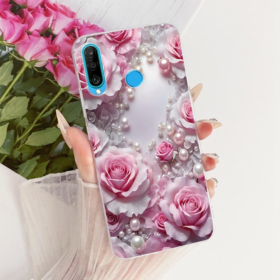 Transparent For Huawei P30 Lite Case Cover Cute Cat Fashion Butterfly Funny Painted Casing MAR-L01A MAR-L21A MAR-LX1A