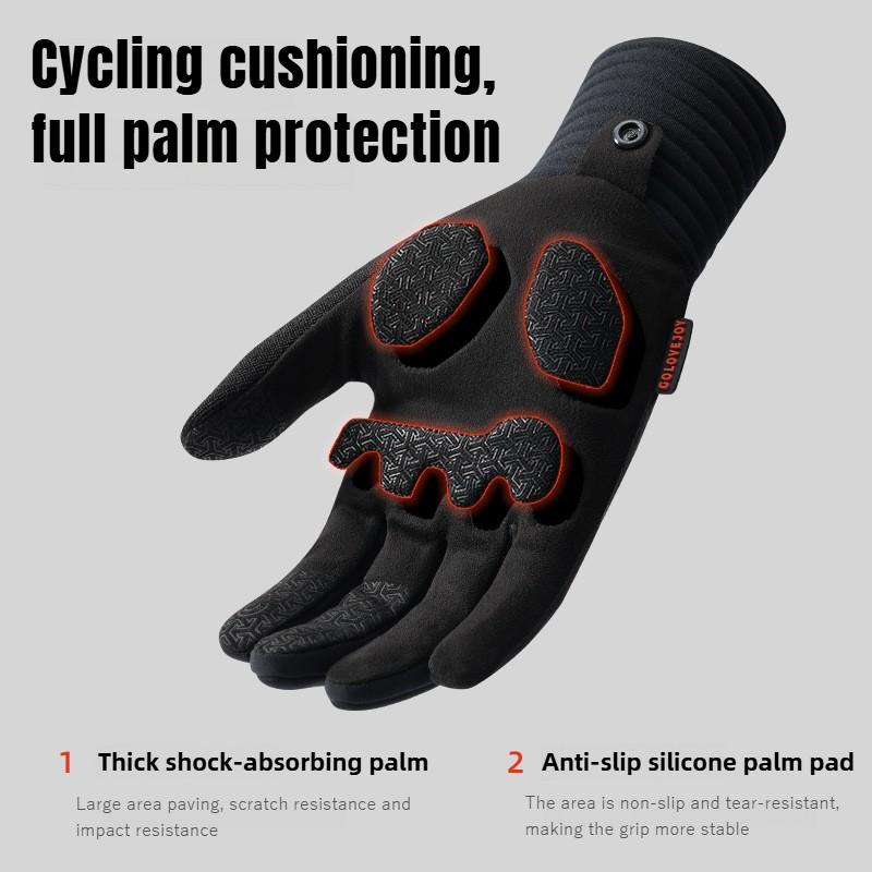Touch Screen Cycling Gloves Gel Padded Full Finger Winter Warm Anti Slip for Men Women MTB Road Bike Riding Racing Bicycle Glove