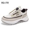 Chunky Sneaker Plus Size 45 Men Designer Sport Shoes Fashion Casual Leather Fabric Height Increased Flat Platform Shoes
