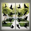 F26C 16pcs Large Anti-Collision Window Clings Hummingbird Window Stickers Glass Door Decals Preventing Bird Bathroom Decor