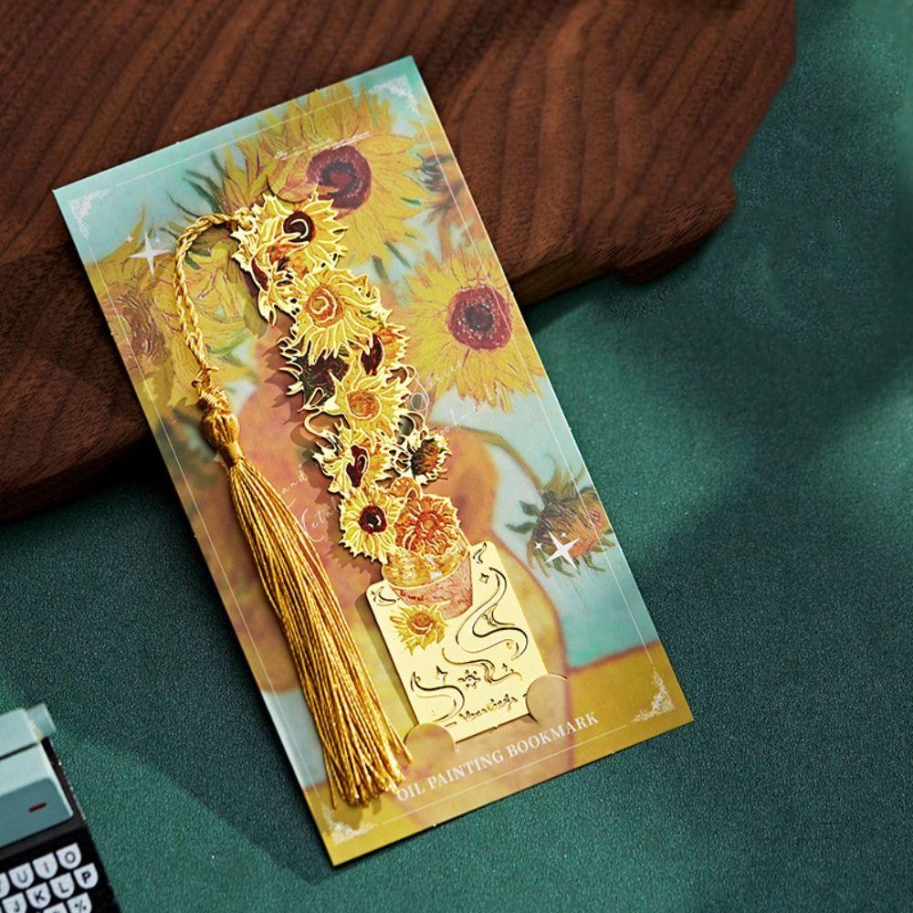 Sunflower Metal Hollow Bookmark Exquisite Reading Stationery  Book Lovers