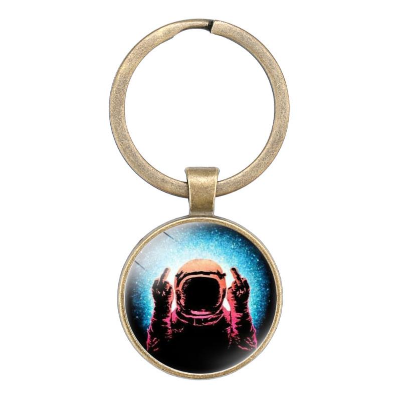 Nasa Logo Enkelzijdige Edelsteen Sleutelhanger Cartoonstijl Gemengd Materiaal Sleutelhanger