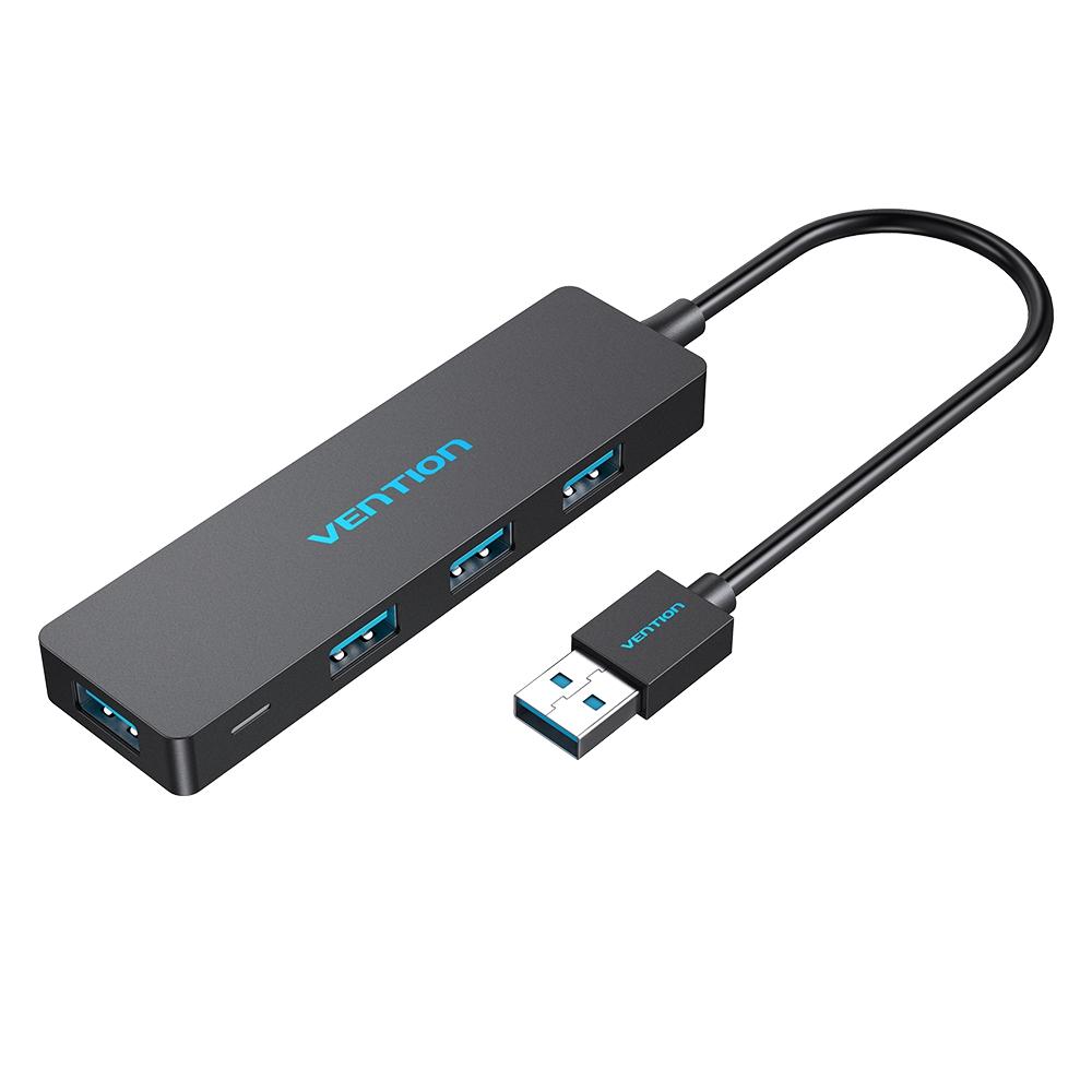 VENTION CHKBB 4-портовый USB 3.0 хаб, высокоскоростная передача данных, док-станция для настольного ПК/ноутбука A