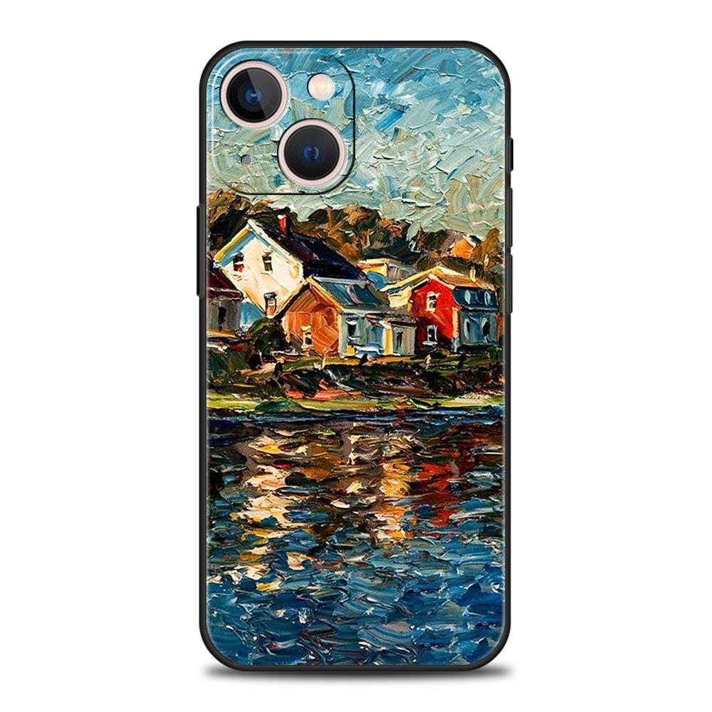 Van Gogh Oil Painting Phone Case For iPhone Apple 14 13 Pro Max 12 11 Mini 7 8 Plus XR XS X SE 2020 Cover Shell Soft Coque Funda