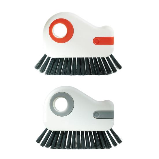 2Pcs 2-in-1 Window Track Cleaning Brush with Hard Bristles Ergonomic Handle Gap Brush Scraper Groove Cleaner Tool