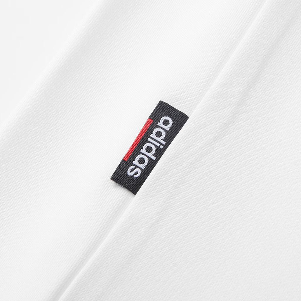 adidas Nadruk z logo Jednolity kolor Outdoor Casual Szybkoschnący Oddychający T-shirt z krótkim rękawem Unisex Top Biały JJ0620