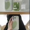 Husă de telefon simplă de culoare verde deschis, cu motiv de inimă, pentru iPhone 17 16e 16 15 14 13 12 11 Air Pro Max XR XSMAX 8 7 Plus, cu spate transparent