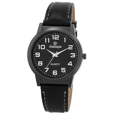 Montre bracelet - Classique - Noir - Boîtier 40 mm - Mouvement quartz