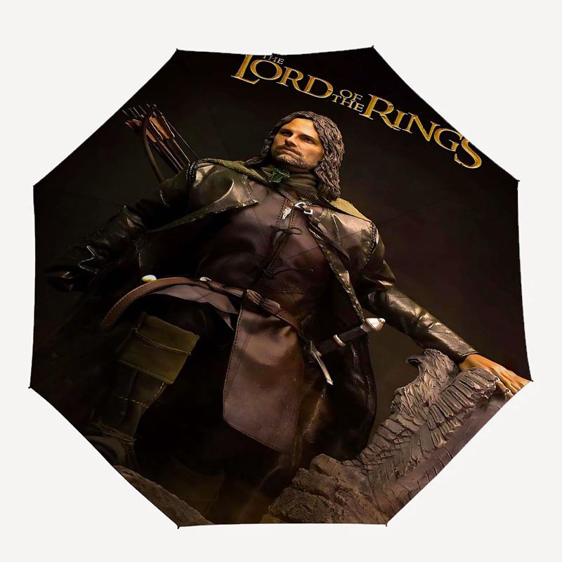 

1pc Aragorn Lord of the Rings Automatic Folding Umbrella - Compact 8-Rib Design, Durable Plastic & Iron1258L