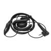 Walkie Talkie Headset Intercom 2 Way Radio Black Earphones Universal Audio Receiving System