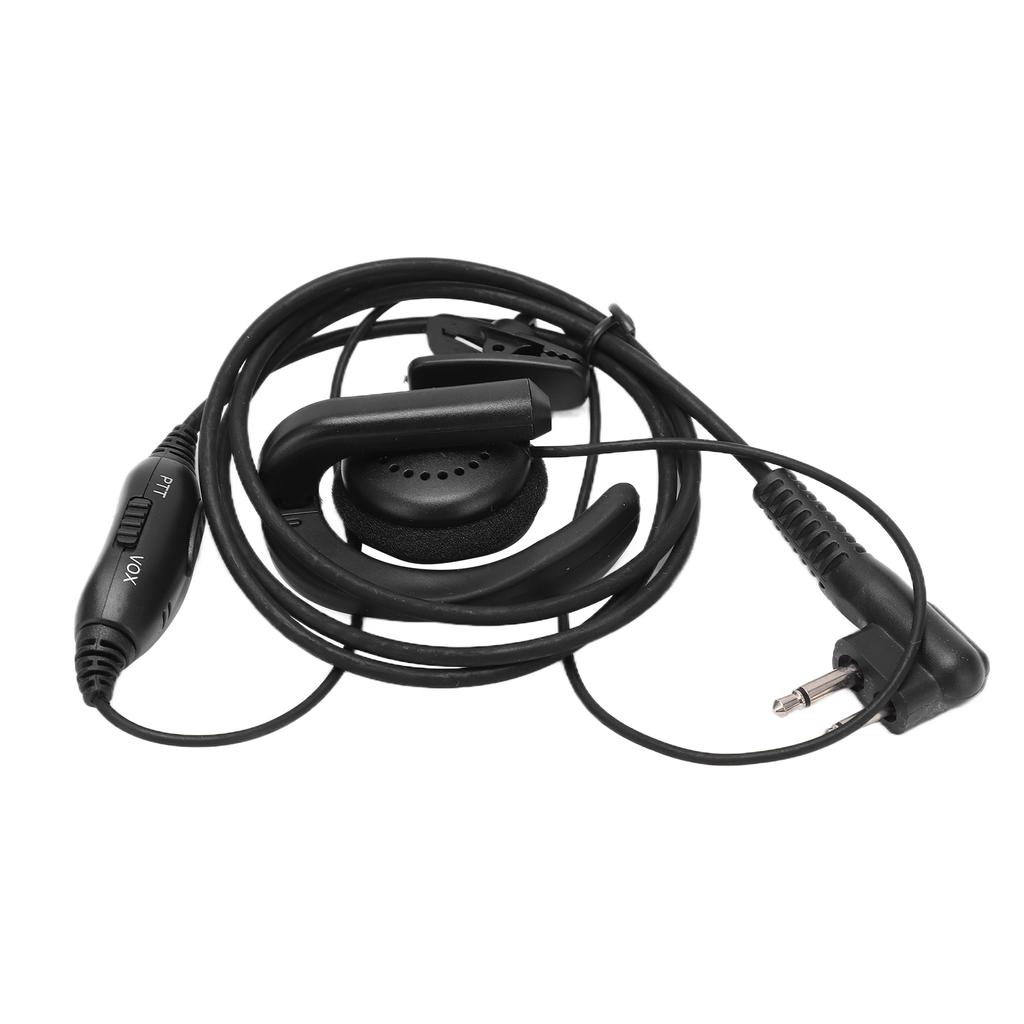 Walkie Talkie Headset Intercom 2 Way Radio Black Earphones Universal Audio Receiving System