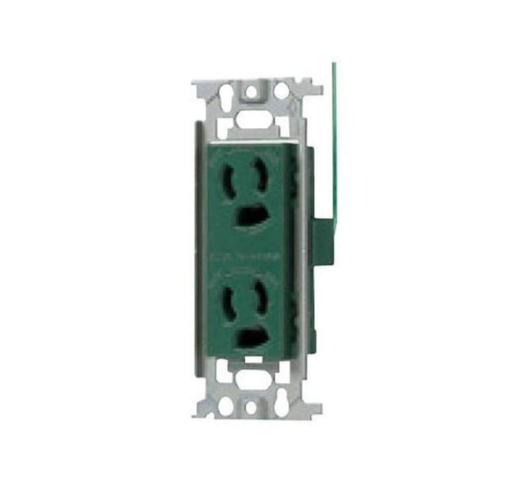 

Panasonic Embedded Preventive Grounding Double Outlet with Grounding Lead Wire Green WN1162G1