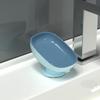 Self Draining Soap Holder with Super Suction Cup Non-Slip Detachable Soap Dish for Bathroom Kitchen Sponge Scrubber Storage