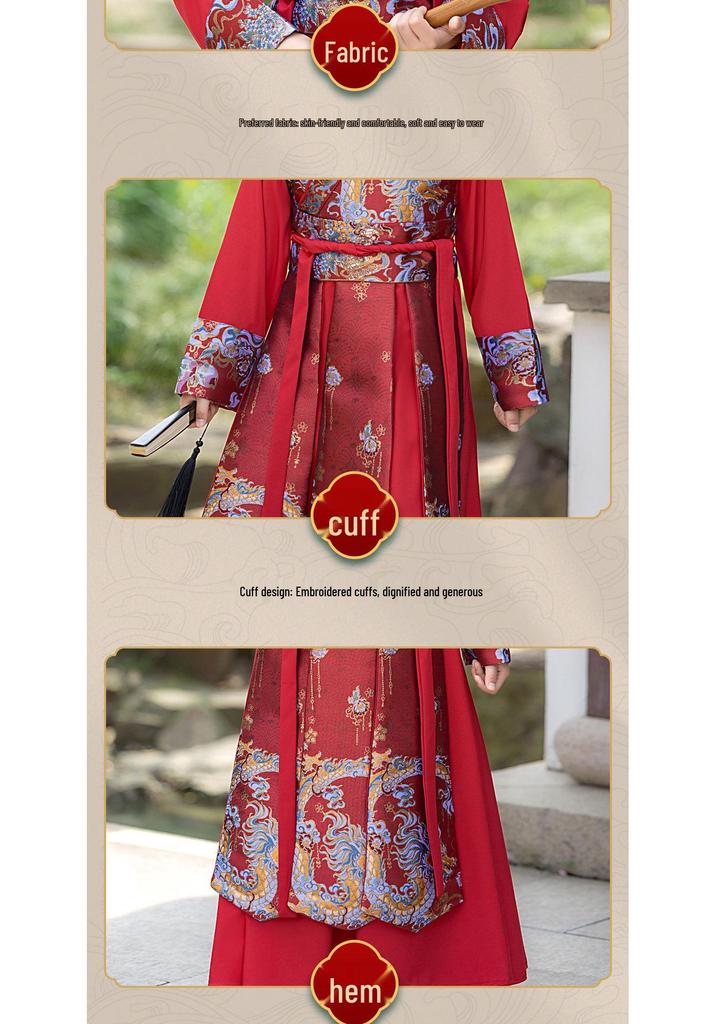 Boys' Hanfu Spring/Autumn 2026 Wuxia Keqi Performance Tang Suit for Children's Kindergarten Show