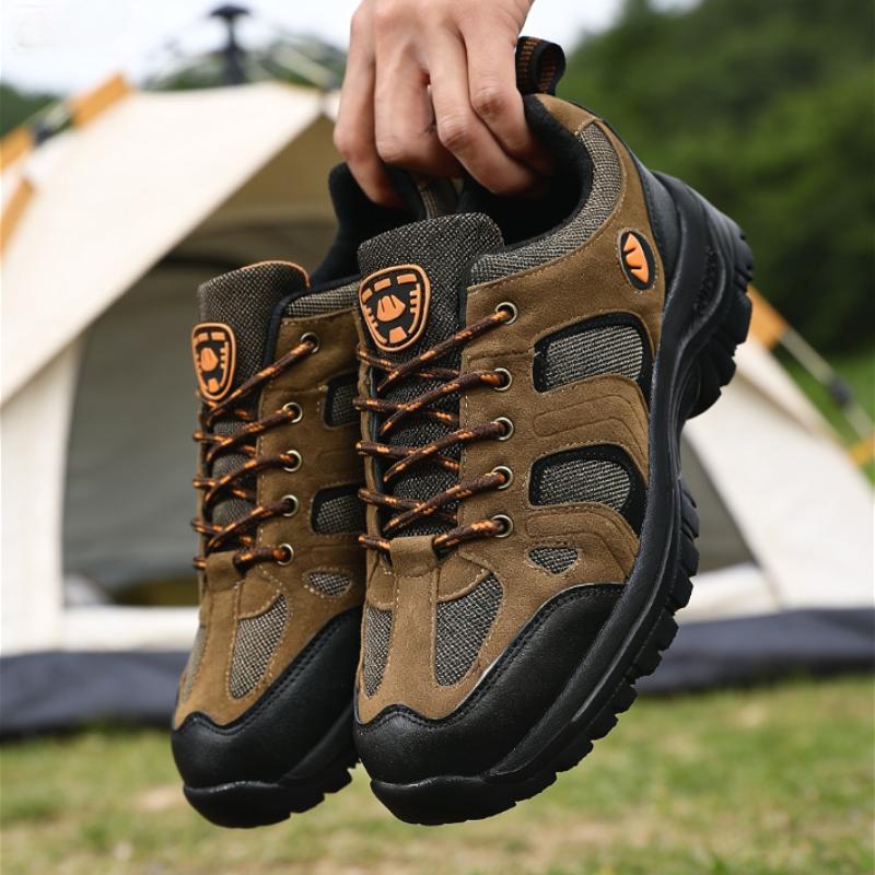 Men's Outdoor Hiking Shoes Breathable Mesh Trekking Shoe Non-slip Wear-resistant Casual Sports Shoes for Climbing Camping Travel