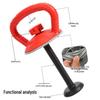 Portable Fitness Accessories: Handle for Dumbbell, Barbell, Kettlebell Swing, Hip Raise, Prone Support