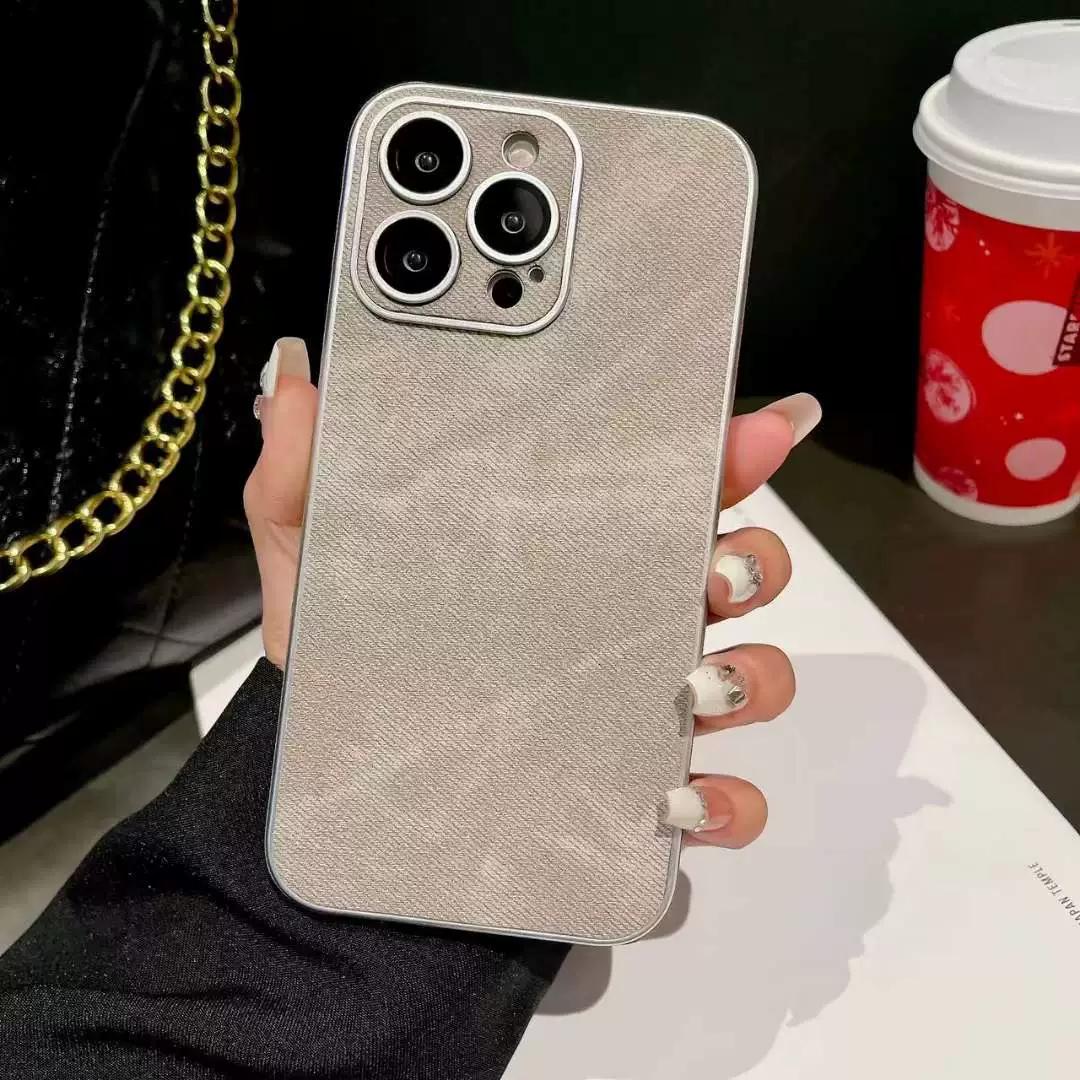 

Роскошный матовый тканевый кожаный чехол для телефона Apple iPhone 15 14 13 12 11 Pro Max из мягкого силикона, ударопрочная, однотонная тканевая задняя крышка For iPhone 15