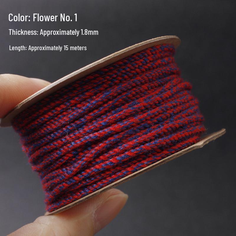 Multi-Color Hand-Twisted Cotton Rope for Beading and DIY Projects