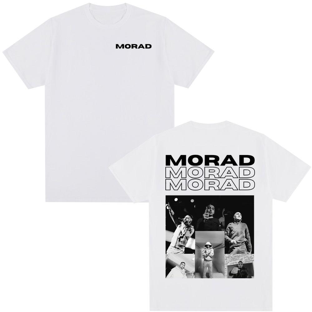 Rapper Morad MDLR Album Merch Tričko Pánské Dámské Oblečení Ležérní Bavlněné Tričko Módní Hip Hop Trička s Krátkým Rukávem Streetwear