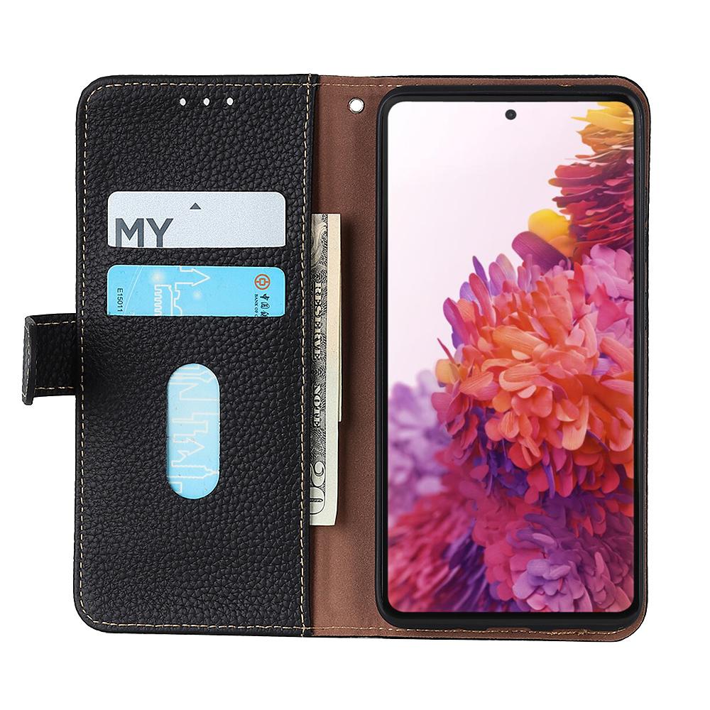 

KHAZNEH For Honor 400 Lite 5G Case Genuine Cow Leather Flip Phone Cover Red