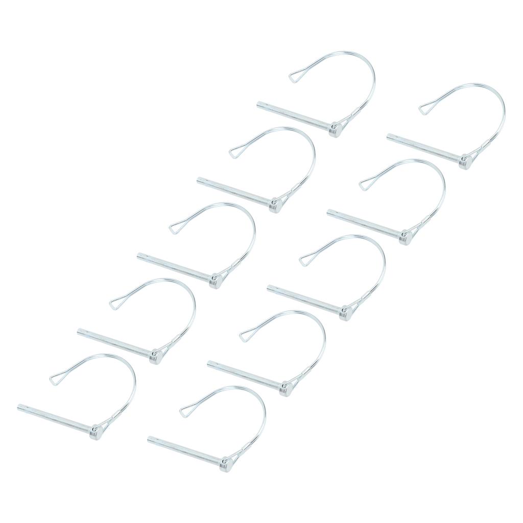 10Pcs Safety Coupler Pin with Anti Lost Chain 6 X 70mm Stainless Steel Shaft Locking Pin for ATV