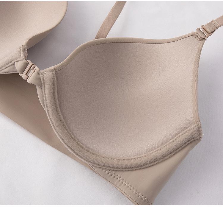 Breathable Front Closure Women's Anti-Sag Seamless Bra for Small Chests