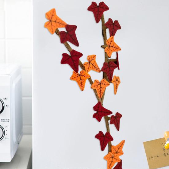 Břečťanové rostliny Samolepky na lednici Realistický design 3D Magnetické břečťanové listy Samolepky na lednici Flexibilní stonky Botanická dekorace