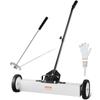 24-Inch Magnetic Sweeper with Wheels, 50 Lbs Capacity, with Telescoping Magnetic Pickup Tool, Adjustable Handle