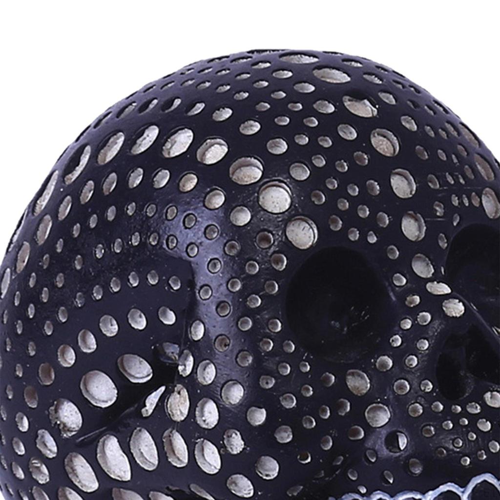Modern Skull Figurine Skeleton Head Statue Collectible Sculpture Art for Shelf Office Home