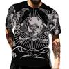 Scary Skull Men's T Shirt 3d Printing Dress Up Scary Adult Top Oversized T-shirt O Collar Casual Short Sleeve Top Men's Clothing