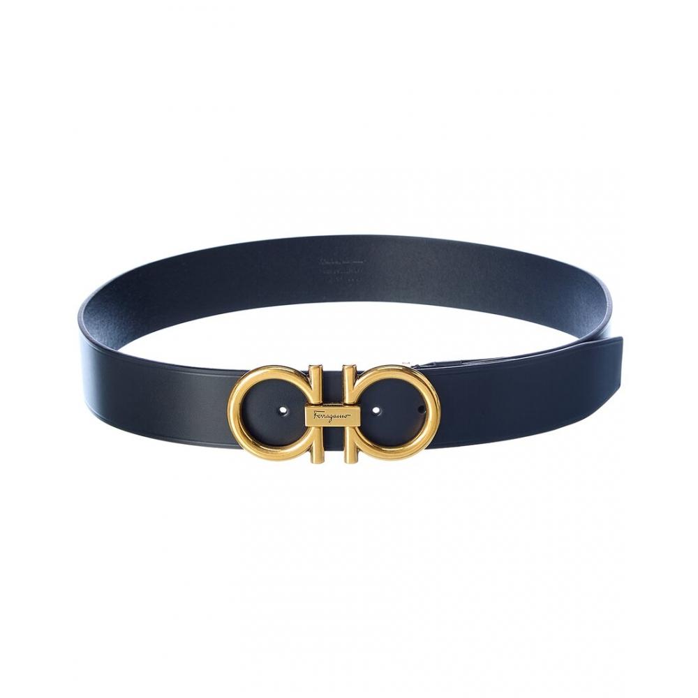 

Salvatore Ferragamo Gancini Adjustable Leather Belt