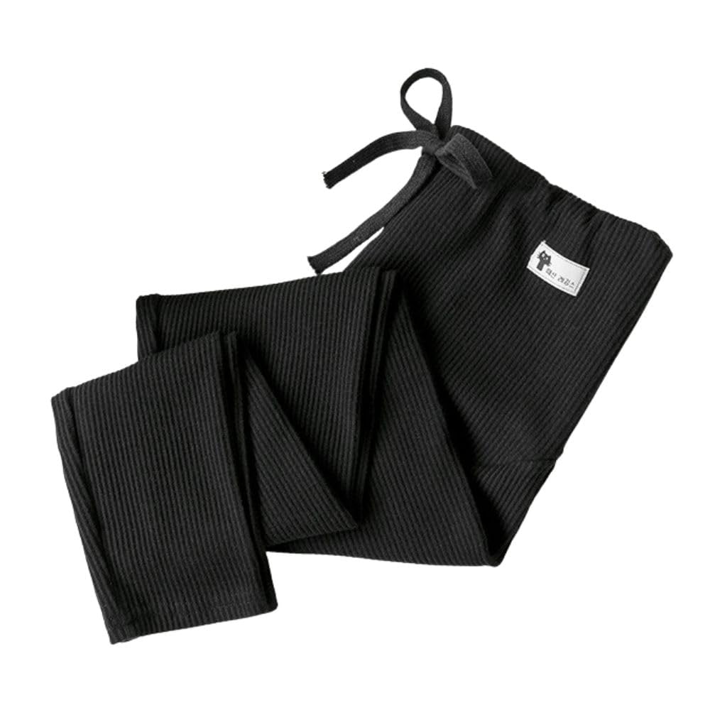 

PreQuoro Maternity Leggings, Ribbed Tights for Pregnancy, Stretchy, Adjustable Waist, Pre- and Post-natal (JP, Alphabet, LL)