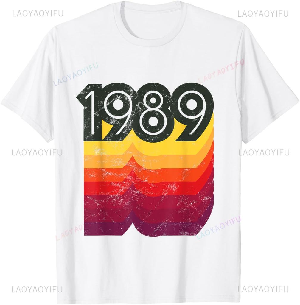 36 Year Old Made in 1989 Floral 36th Birthday Gifts Women TShirt Print Original Design Gifts T Shirts Casual Camisas Streetwear