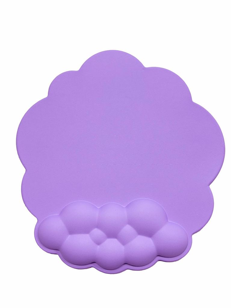 Cloud Leather Mouse Pad & Memory Foam Wrist Rest - Non-Slip Silicone Keyboard Support