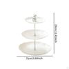 Dessert Cupcake Display Stand 3 Tier Table Centerpiece Pastry Serving Tray with Metal Rod for Tea