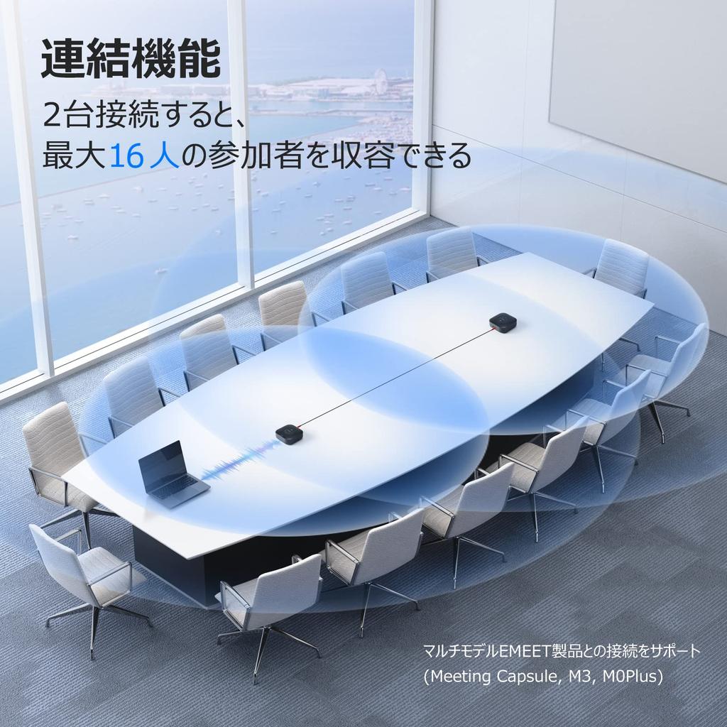 EMEET M0 Plus Speakerphone for Bluetooth 4 AI Omnidirectional Echo and Noise Supports up to 16 Compatible with and Other Calling for Online and