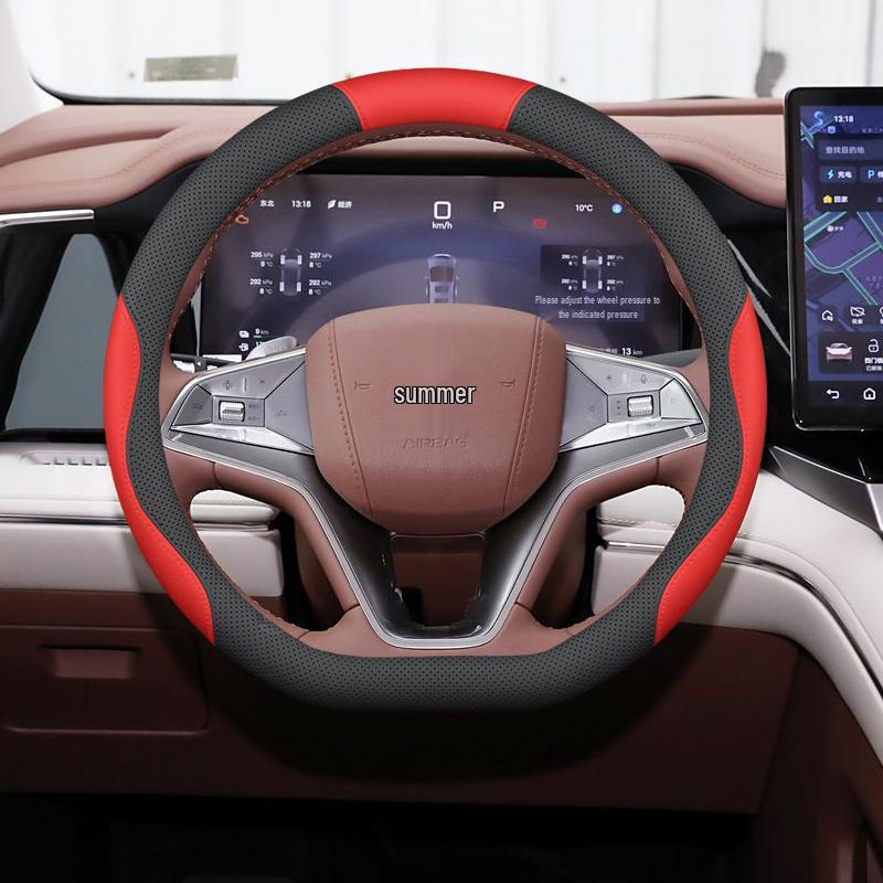 BYD Xia Steering Wheel Cover: 25 Models, Anti-Slip, Odor-Free, Hand-Sewn Leather Interior Upgrade