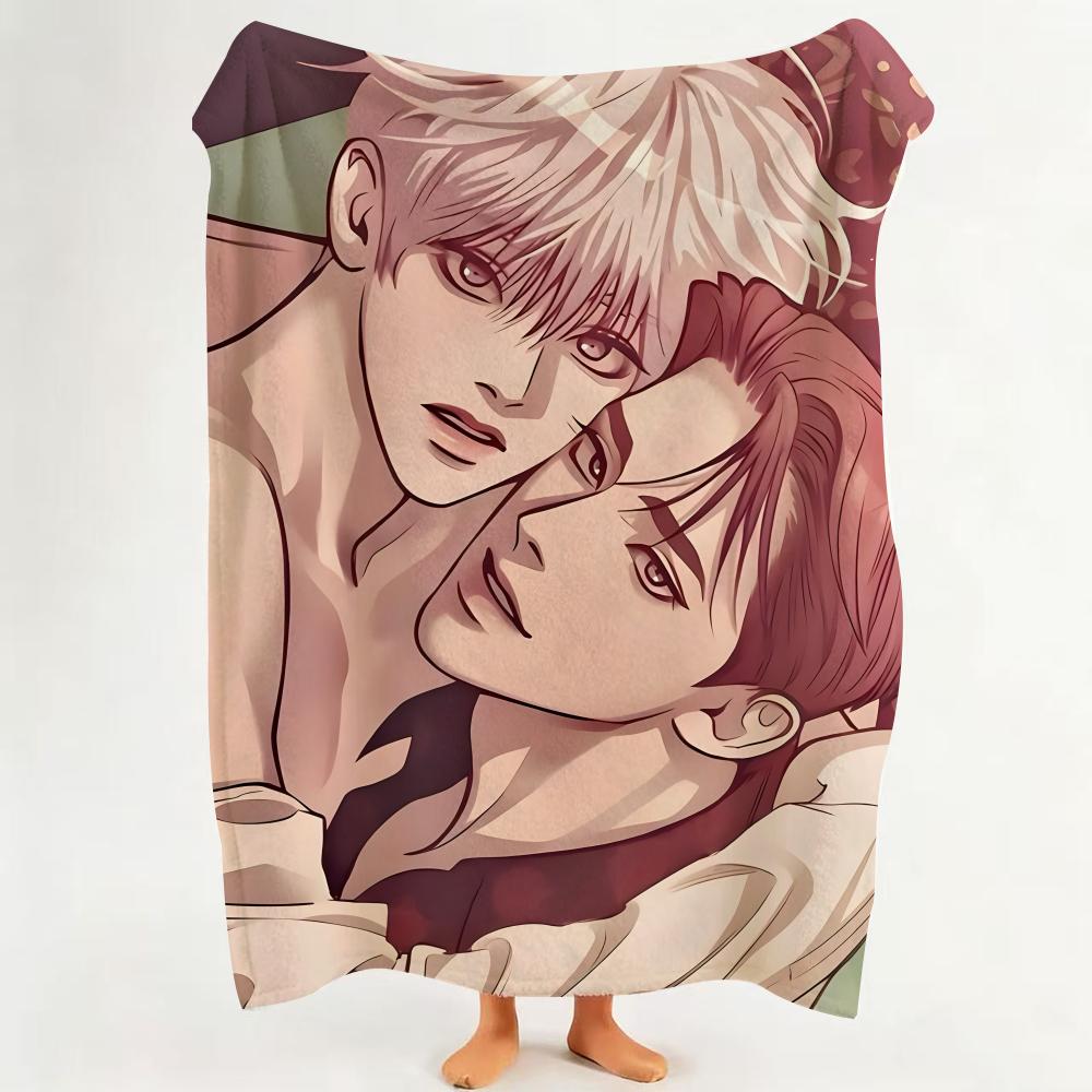 Comic P Pearl B Boy Throw Flannel Throw Blanket Suitable for Sofa Living Room Bedroom