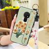 Anti-knock Flower Phone Case For Nokia 6.2/7.2 Dirt-resistant Silicone Oil Painting Waterproof Soft Case Wristband Ring