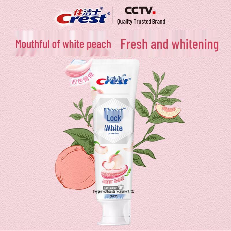 Crest Dual-Color Whitening Toothpaste - Okayama Peach (3x120g)