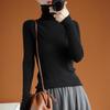 Women's Slim Fit High Neck Wool Sweater - Knitted, Autumn/Winter Collection