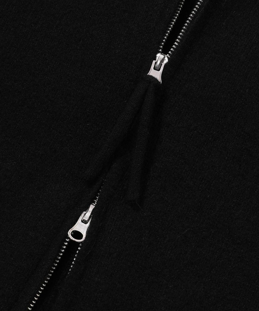 BEENTRILL Essential Turtleneck Two-Way Knit Zip-Up (Black)