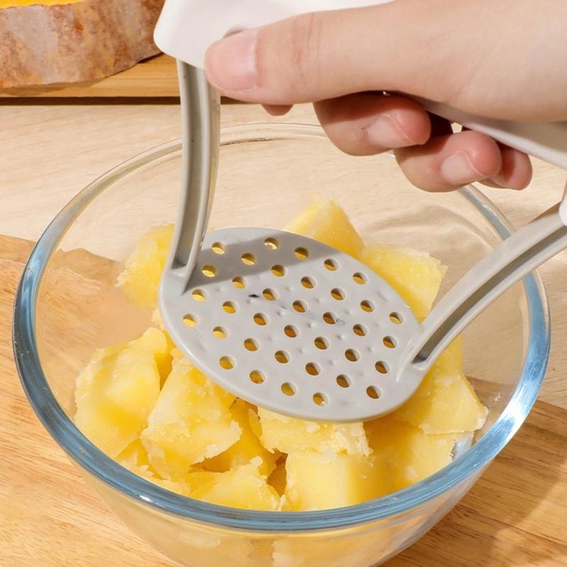Manual Potato Masher Plastic Pressed Potato Smasher Portable Kitchen Tool for Babies Food, Fruit, Banana, Baking