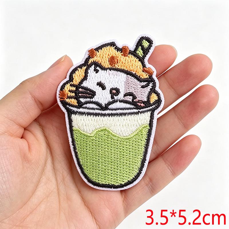Cartoon Cute Small Animal Embroidered Iron On Patch DIY for Hats Jeans Backpack Clothing Sew Sticker Decoration Cap